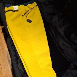 Yellow Nike Air Jorden Fleece Bottoms